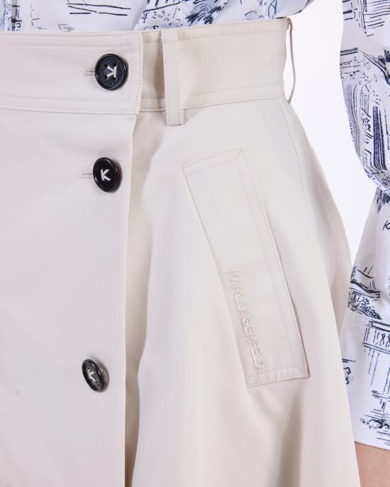 25SS 칼라거펠트 미디 스커트 A2W12007 252 cement CEMENTO - KARL LAGERFELD