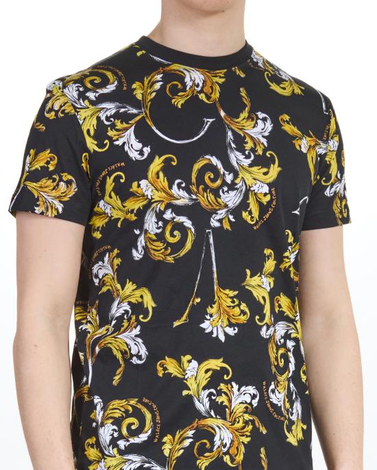 25SS 베르사체 반팔 티셔츠 78GAH6S0 JS458 G89 NERO MULTI - VERSACE