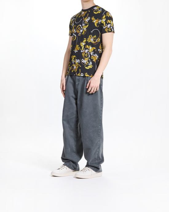 25SS 베르사체 반팔 티셔츠 78GAH6S0 JS458 G89 NERO MULTI - VERSACE