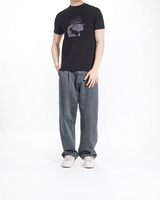 26FW 칼라거펠트 반팔 티셔츠 KM755054 552221 990 black NERO - KARL LAGERFELD