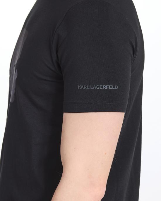 26FW 칼라거펠트 반팔 티셔츠 KM755054 552221 990 black NERO - KARL LAGERFELD