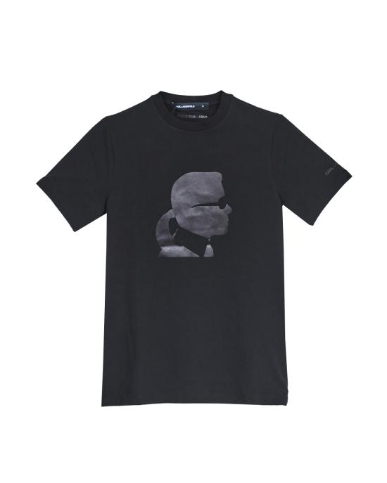 25FW 칼라거펠트 반팔 티셔츠 KM755054 552221 990 black NERO