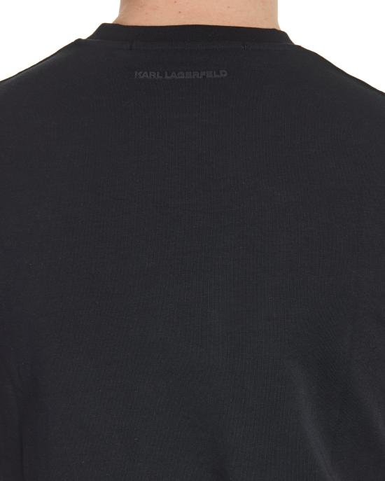 26FW 칼라거펠트 반팔 티셔츠 KM755054 552221 990 black NERO - KARL LAGERFELD