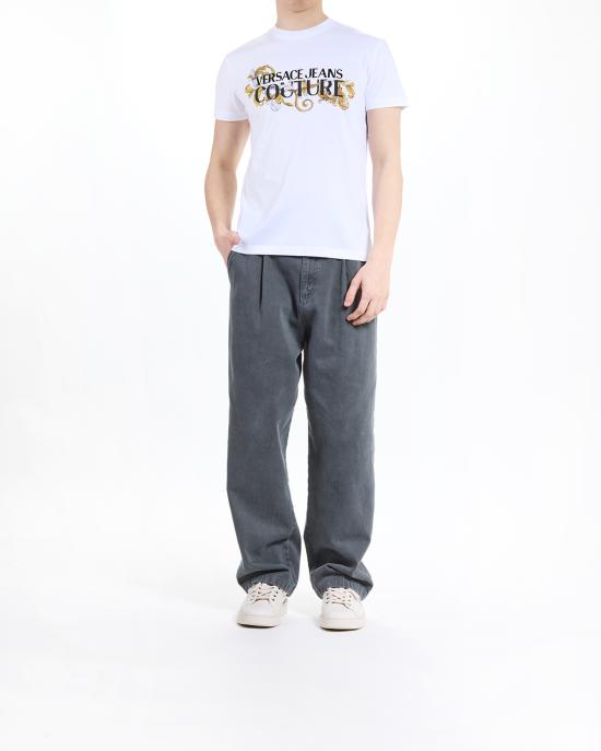 25SS 베르사체 반팔 티셔츠 78GAHC05 CJ01C G03 BIANCO MULTI - VERSACE