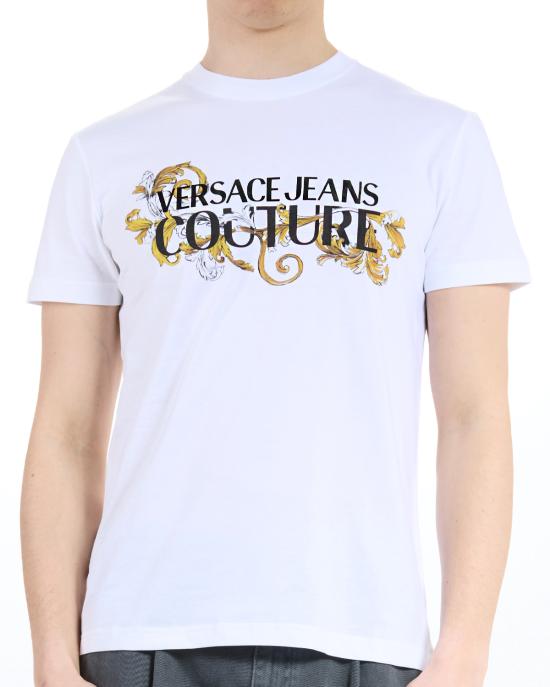 25SS 베르사체 반팔 티셔츠 78GAHC05 CJ01C G03 BIANCO MULTI - VERSACE
