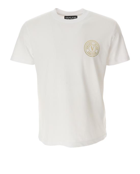  베르사체 반팔 티셔츠 76GAHT02 76UP600 G03 white gold BIANCO