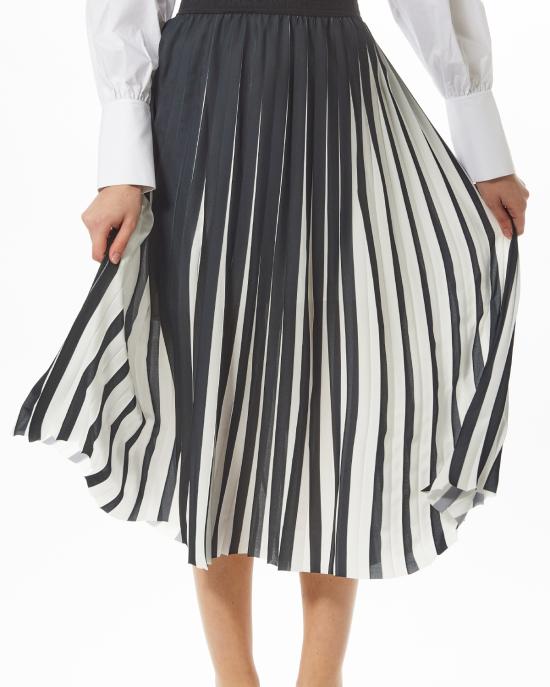 25SS 칼라거펠트 미디 스커트 A1W12026 998 NERO BIANCO - KARL LAGERFELD