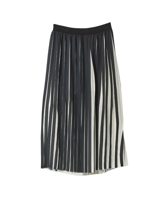 25SS 칼라거펠트 미디 스커트 A1W12026 998 NERO BIANCO