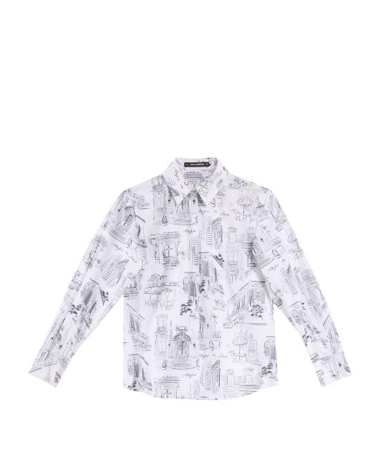 25SS 칼라거펠트 셔츠 A2W11023 1RN Jorge Parra AOP BIANCO MULTI