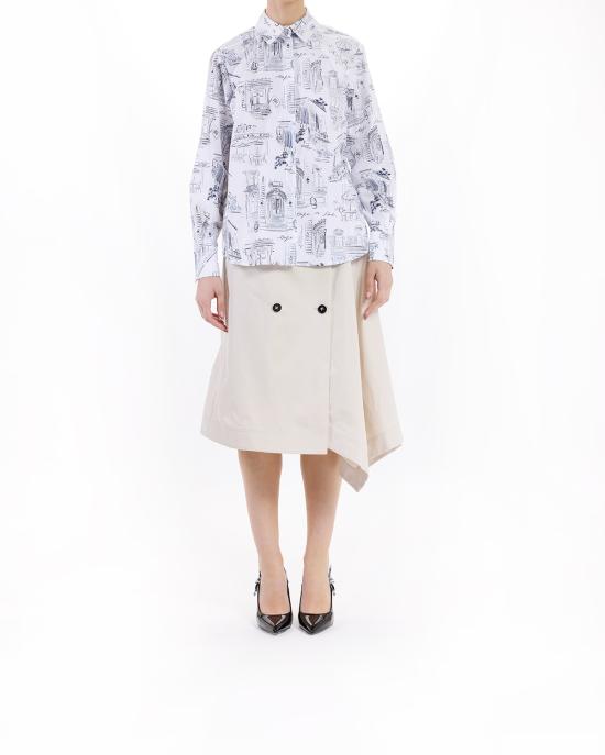 25SS 칼라거펠트 셔츠 A2W11023 1RN Jorge Parra AOP BIANCO MULTI - KARL LAGERFELD