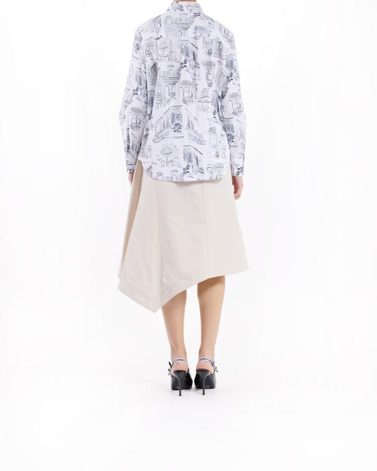 25SS 칼라거펠트 셔츠 A2W11023 1RN Jorge Parra AOP BIANCO MULTI - KARL LAGERFELD