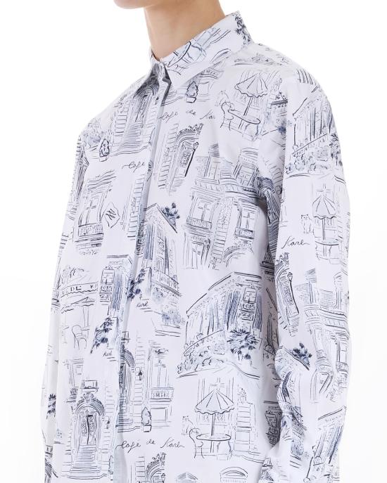 25SS 칼라거펠트 셔츠 A2W11023 1RN Jorge Parra AOP BIANCO MULTI - KARL LAGERFELD