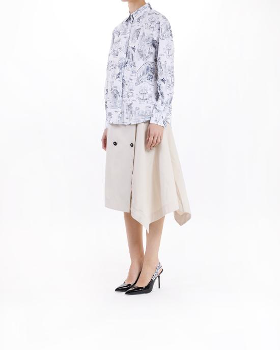 25SS 칼라거펠트 셔츠 A2W11023 1RN Jorge Parra AOP BIANCO MULTI - KARL LAGERFELD