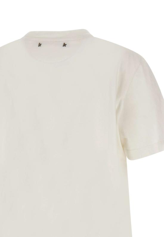 25FW 골든구스 반팔 티셔츠 GWP01220 P00063810363 White - GOLDEN GOOSE