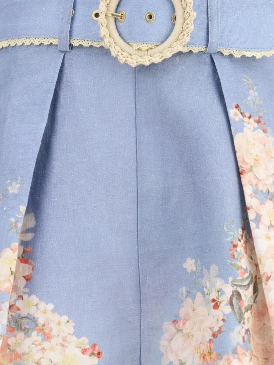 25FW 짐머만 숏팬츠 3558ASS255 TLBLBTFLO LIGHT BLUE - ZIMMERMANN