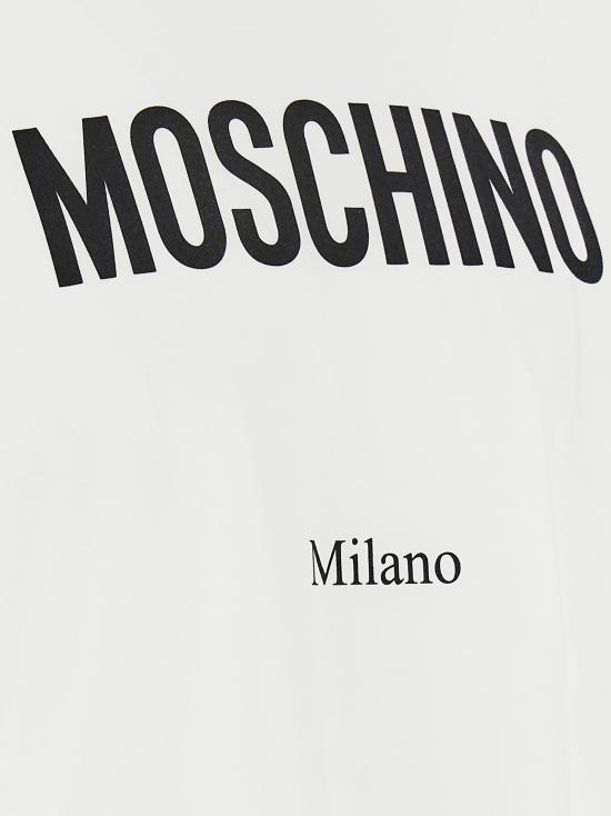 25FW 모스키노 반팔 티셔츠 A071352411001 White Black - MOSCHINO