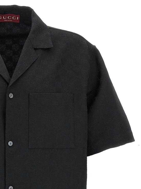 26SS 구찌 반팔 셔츠 794907Z7AO71000 Black - GUCCI