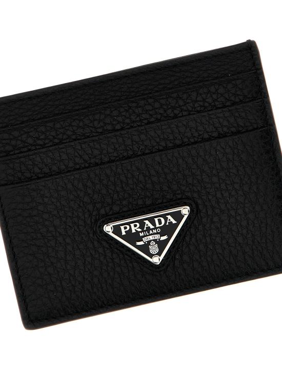 26FW 프라다 앤티크 레더 가죽 카드 지갑 2MC0252E54F0002 Black - PRADA