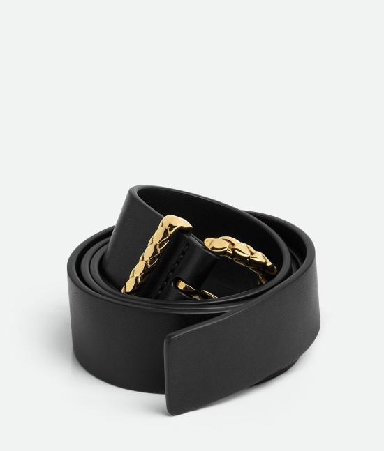 25FW 보테가베네타 레귤러 벨트 826665VALKO1019 Black - BOTTEGA VENETA