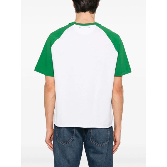 25SS 골든구스 반팔 티셔츠 GMP02165 P001863 12188 WHITE GREEN - GOLDEN GOOSE