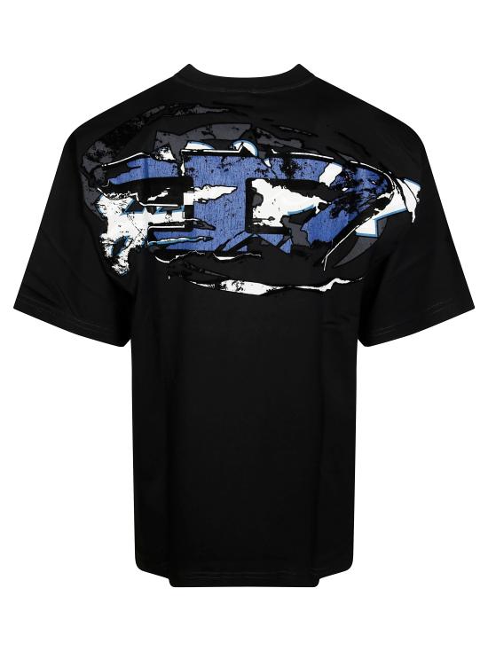 25FW 디젤 반팔 티셔츠 A195520PLAT 9XX NERO - DIESEL