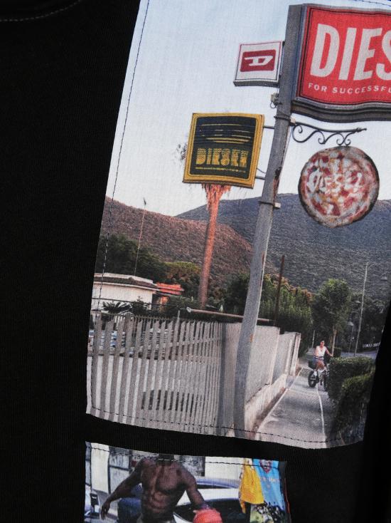 25FW 디젤 후드 티셔츠 A196420BMB 9XX NERO - DIESEL