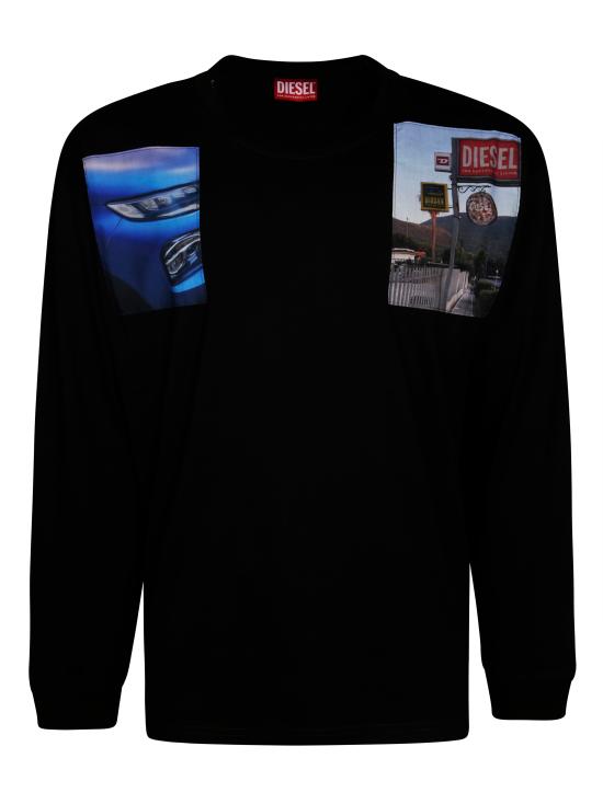 25FW 디젤 긴팔 티셔츠 A194680PLAT 9XX NERO