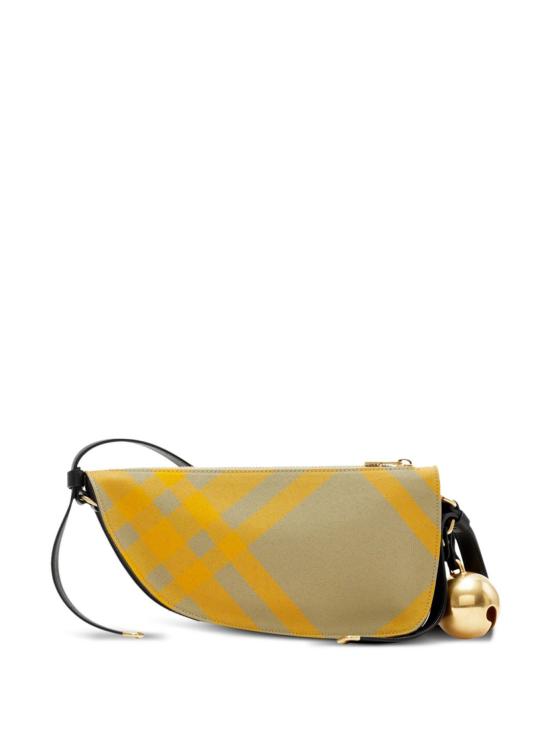 25FW 버버리 미니 쉴드 체크 슬링백 8079160 Yellow - BURBERRY