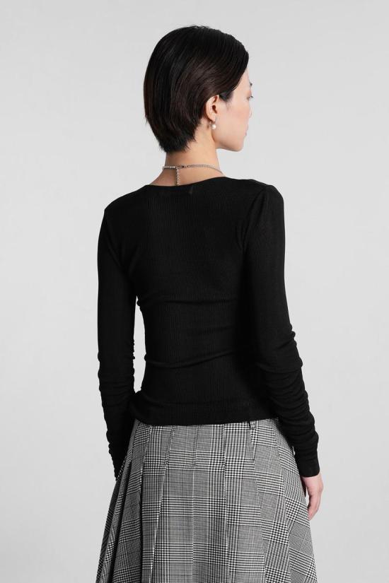 25FW 셀프 포트레이트 반팔 티셔츠 422963 PF25 098T Black - SELF PORTRAIT