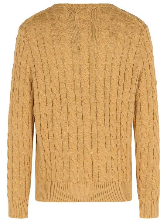 26SS 폴로 랄프로렌 로고 자수 케이블 니트 스웨터 710775885014 Beige - POLO RALPH LAUREN