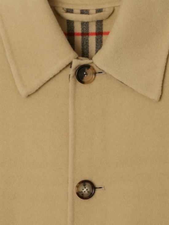  버버리 미드 랭스 울 카코트 8095541 FLAX SNAD DOM - BURBERRY