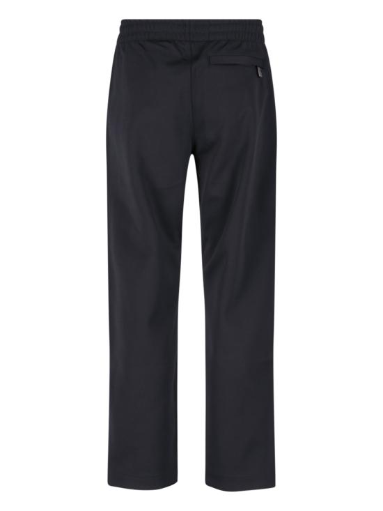 25FW 버버리 체크 트리밍 코튼 블렌드 트랙 팬츠 8110564 A1189 Black - BURBERRY