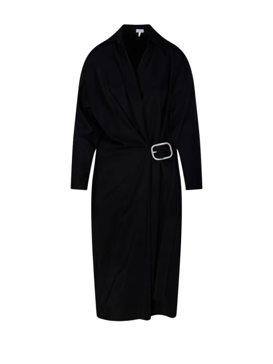 25SS 로에베 미디 원피스 S359Y09XH2 1100 BLACK