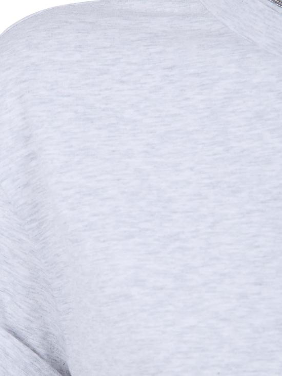 25FW 브루넬로 쿠치넬리 콘트라스트 트림 코튼 티셔츠 M0T18BD200C8003 Grey - BRUNELLO CUCINELLI