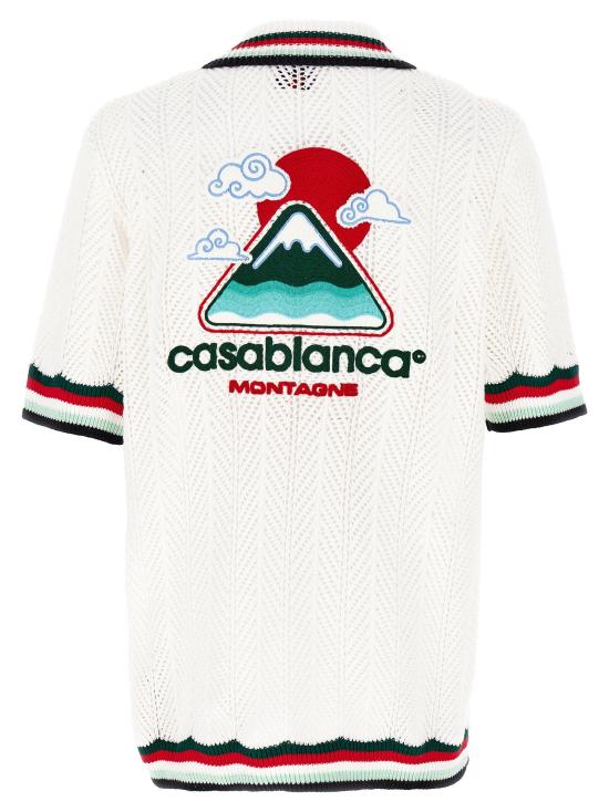 25FW 카사블랑카 반팔 셔츠 MPF25KW99601MONTAGNEONDULEE - CASABLANCA