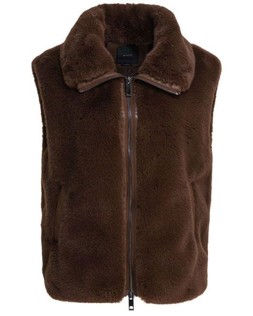 25FW 핑코 베스트 105107A2WN L74 Marrone castano