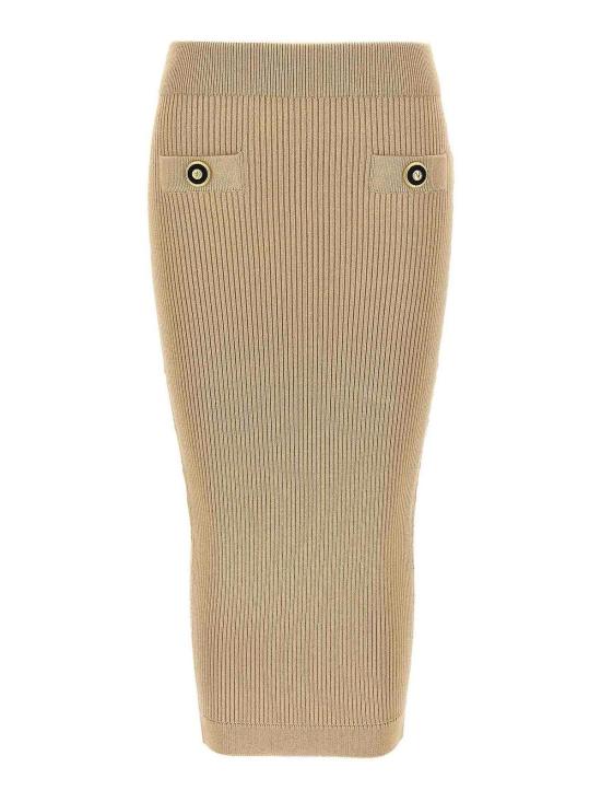  발망 미디 스커트 EF1LD022KI100DC Beige