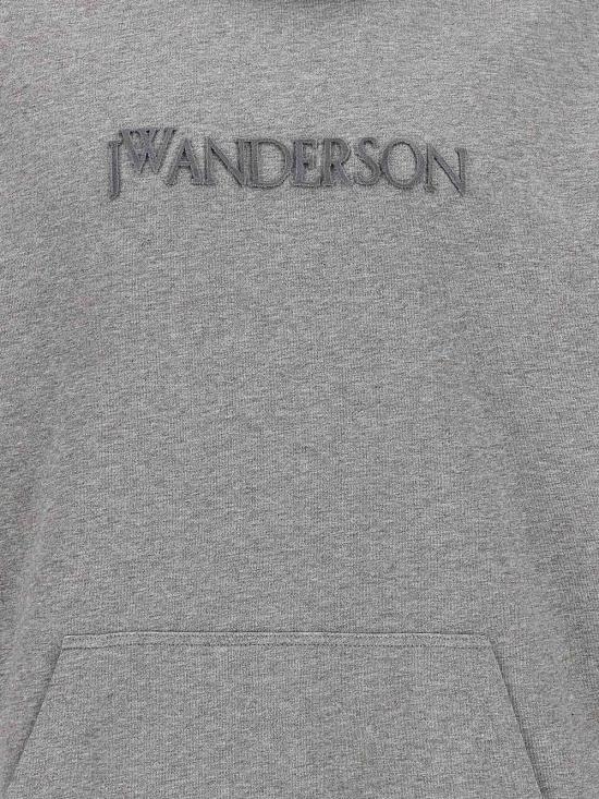  JW앤더슨 로고 패치 포켓 후드 티셔츠  JW0214PG1632907 Grey - JW ANDERSON