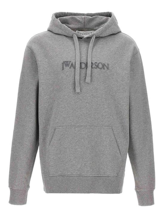  JW앤더슨 로고 패치 포켓 후드 티셔츠  JW0214PG1632907 Grey
