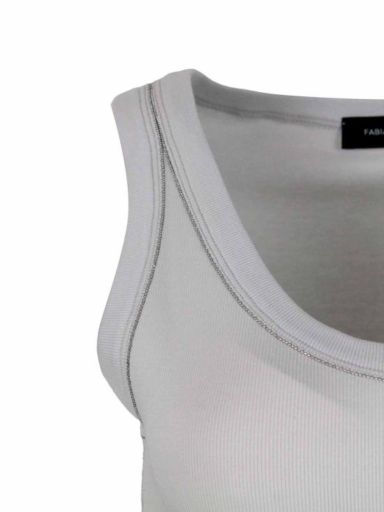 26SS 파비아나 필리피 민소매 티셔츠 JED265F150L1808189 Grey - FABIANA FILIPPI