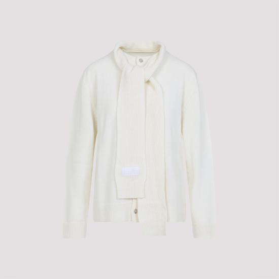 25FW MM6 메종마르지엘라 스웨터 S52HP0034M13140 101 WHITE - MM6 MAISON MARGIELA