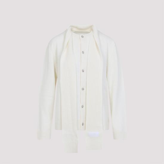 25FW MM6 메종마르지엘라 스웨터 S52HP0034M13140 101 WHITE - MM6 MAISON MARGIELA