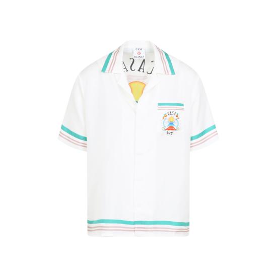 25FW 카사블랑카 반팔 셔츠 MPF25SH00307 MULTI WHITE