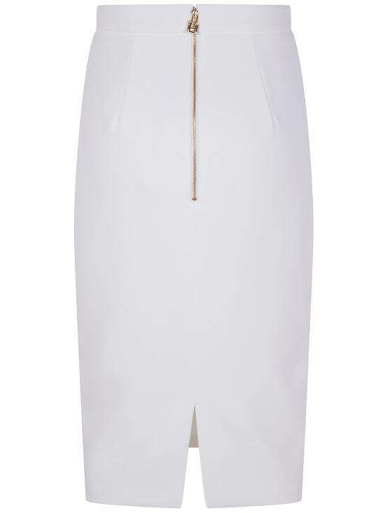 25FW 엘리자베타프랜치 미디 스커트 GO13756E2 360 WHITE - ELISABETTA FRANCHI