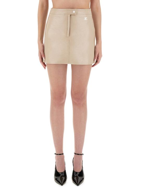 25FW 쿠레쥬 숏 스커트 PERCJU001VY0014 9100 BEIGE - COURREGES