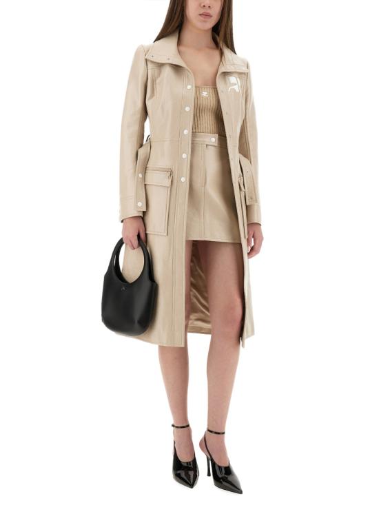 25FW 쿠레쥬 숏 스커트 PERCJU001VY0014 9100 BEIGE - COURREGES