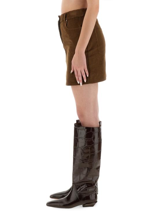 25FW 모스키노 숏 스커트 01038220 0095 BROWN - MOSCHINO