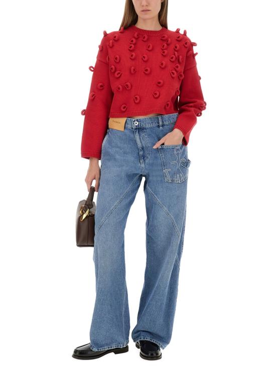 25FW JW앤더슨 스웨터 KW1446 YN0417445 RED - JW ANDERSON