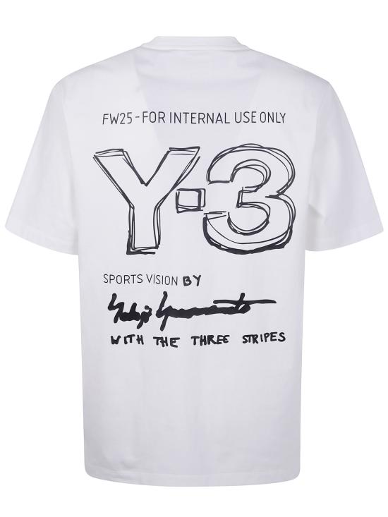 25FW 와이쓰리 반팔 티셔츠 KB2607 CORE WHITE - Y-3