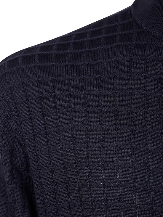 25FW 엠포리오 아르마니 집업 니트 EM003503AF14113 UB109 BLUE - EMPORIO ARMANI